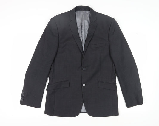 Tom English Men's Black Wool Blazer 38 Regular