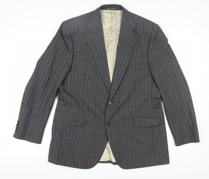 Austin Reed Men's Grey Striped Wool Blazer Size 42R