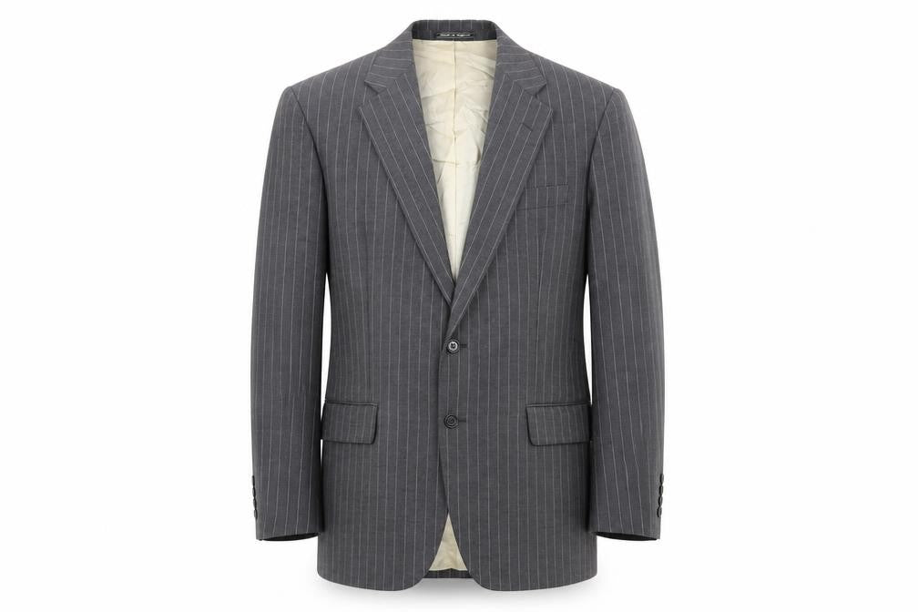 Austin Reed Men's Grey Striped Wool Blazer Size 42R