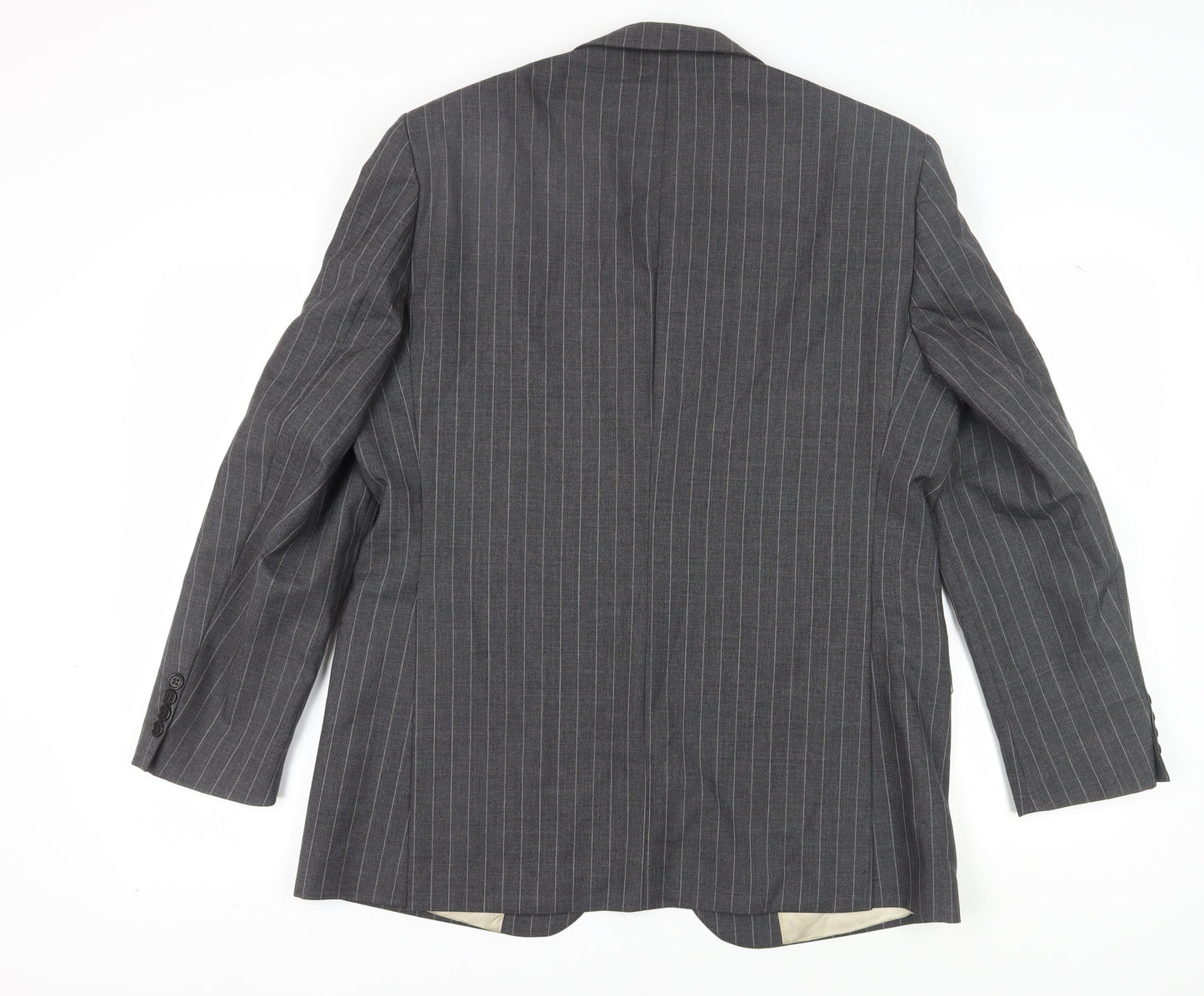 Austin Reed Men's Grey Striped Wool Blazer Size 42R