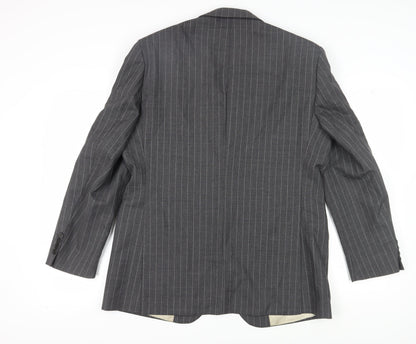 Austin Reed Men's Grey Striped Wool Blazer Size 42R