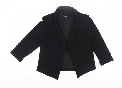 Additional front view of Roman Women's Black Blazer Jacket, size 10