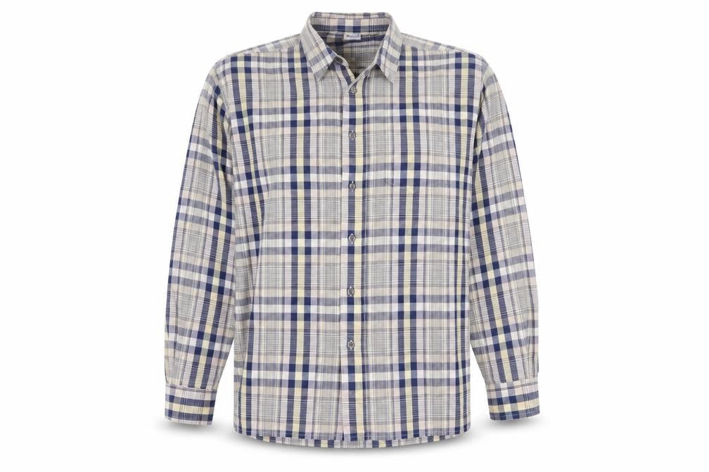 Damart Unisex Multicoloured Plaid Button-Up Shirt - Size 14