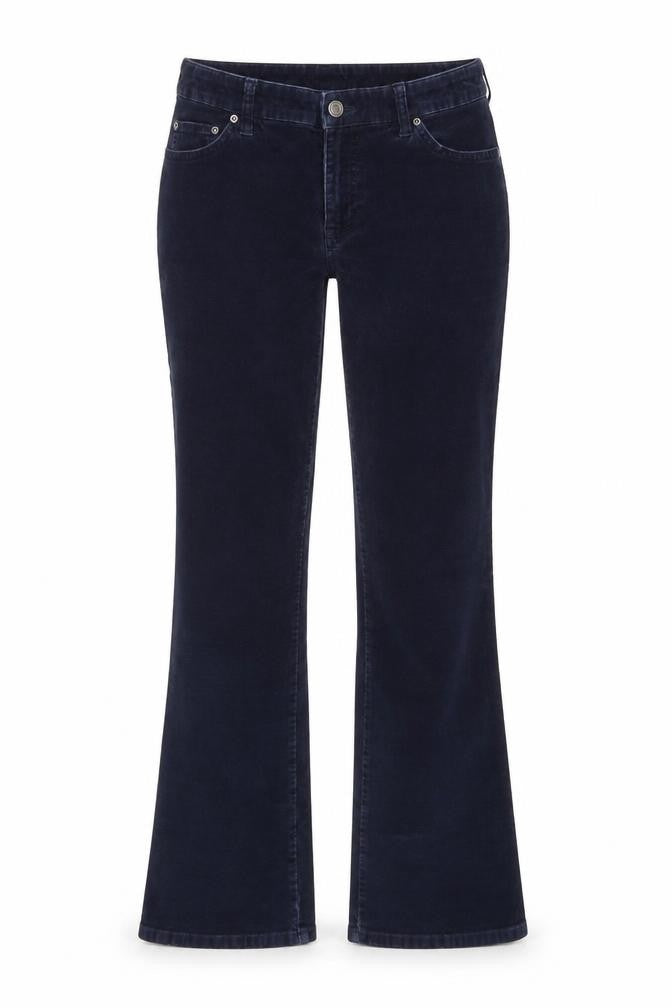 St John's Bay Women's Blue Corduroy Bootcut Trousers