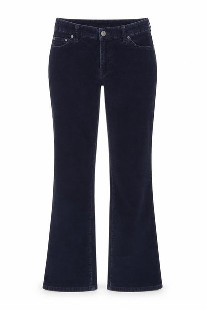 St John's Bay Women's Blue Corduroy Bootcut Trousers