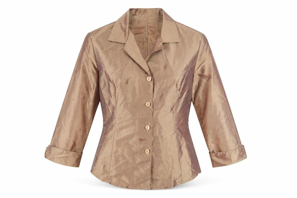 Gilani Women's Brown Button-Up Blouse Size 10