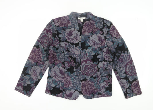 Dressbarn Women’s Purple Floral Suit Jacket M