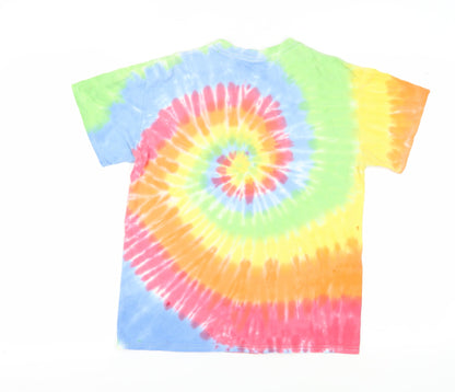 Preloved Disney Unisex Multicoloured Tie-Dye T-Shirt M - Back