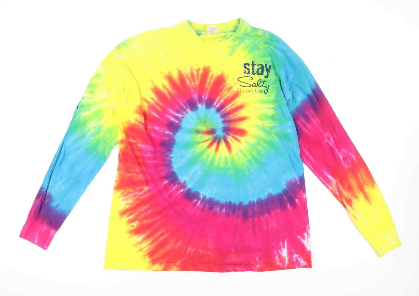 Jon Lauren Men's Multicoloured XL Tie-Dye Long Sleeve T-Shirt