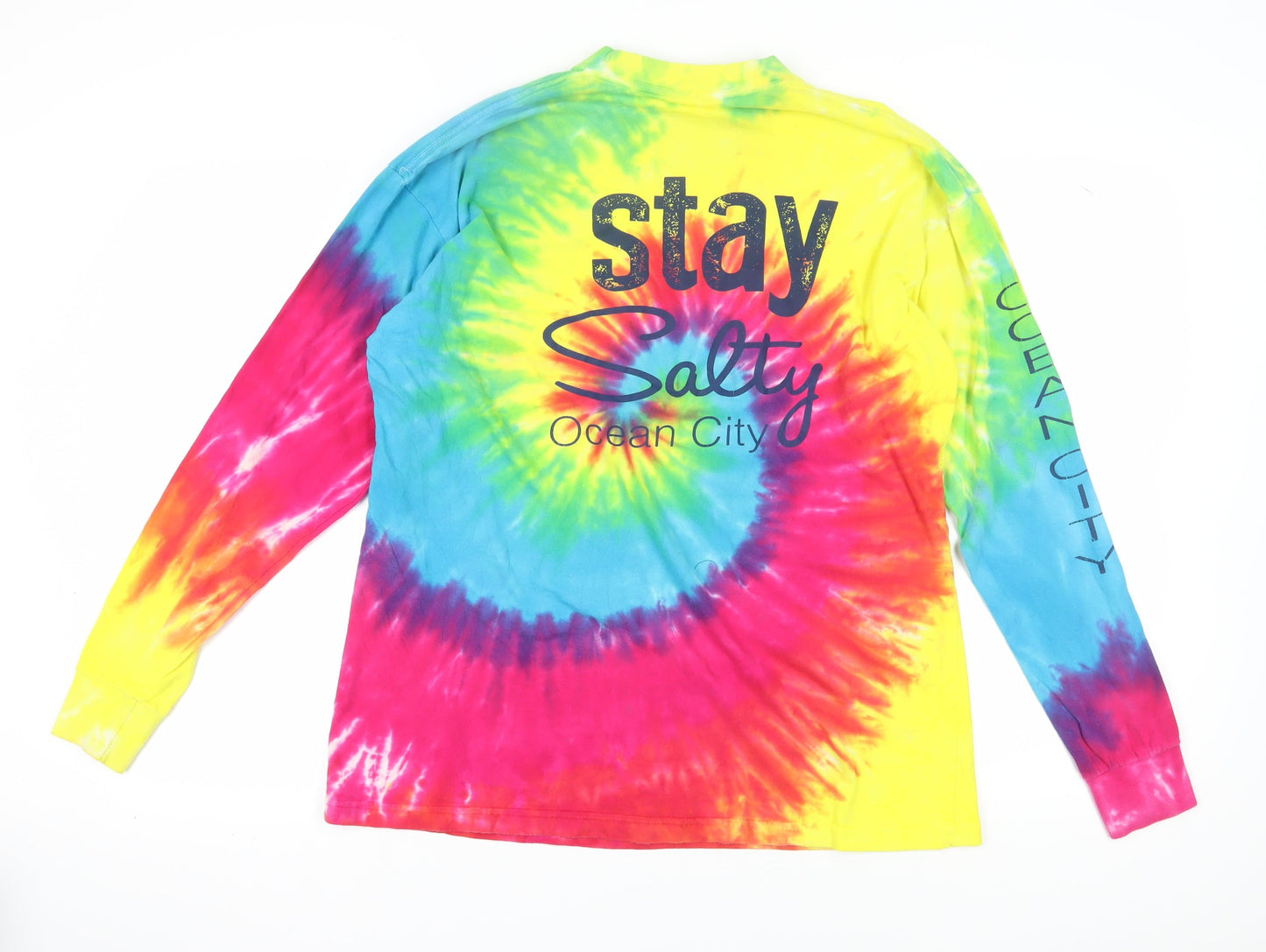 Jon Lauren Men's Multicoloured XL Tie-Dye Long Sleeve T-Shirt