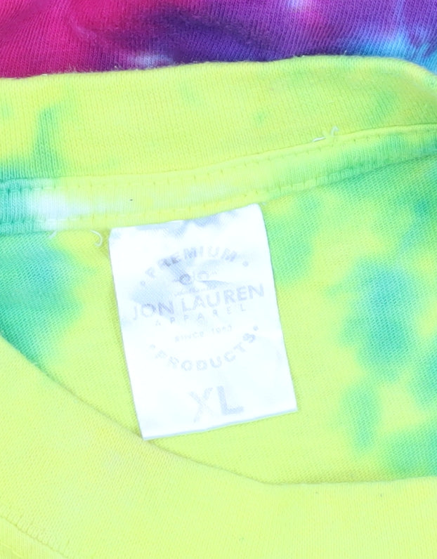 Jon Lauren Men's Multicoloured XL Tie-Dye Long Sleeve T-Shirt