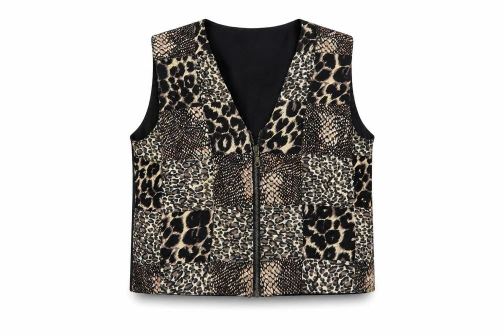 Revue Women's Multicoloured Animal Print Waistcoat M