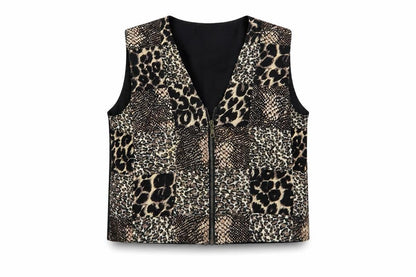 Revue Women's Multicoloured Animal Print Waistcoat M