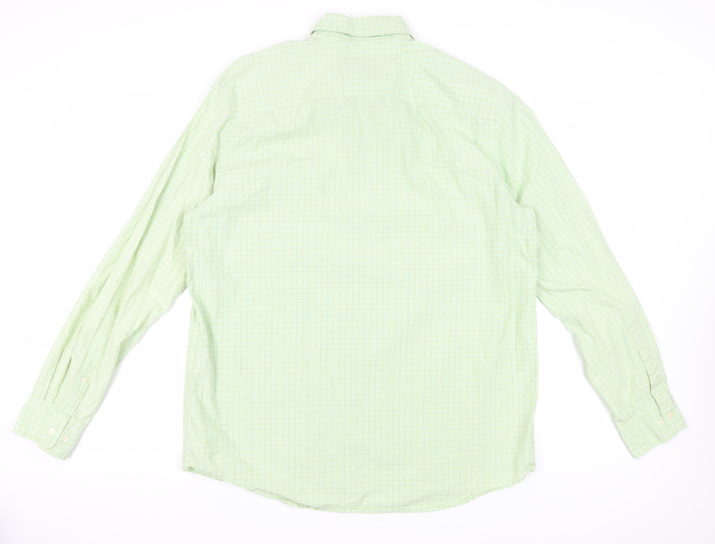 Eddie Bauer Men's Green Check Long Sleeve Shirt, Size L