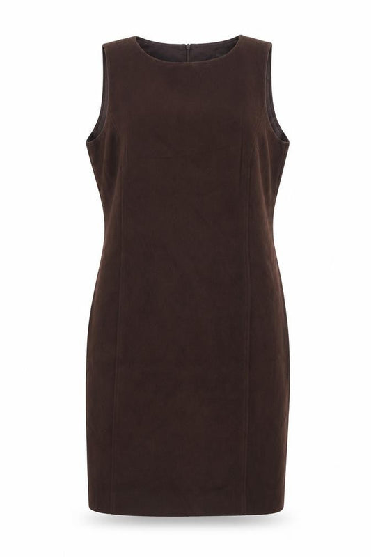 Bianca Nygård Women's Brown Sheath Dress, Size 14, Cashmere Wool