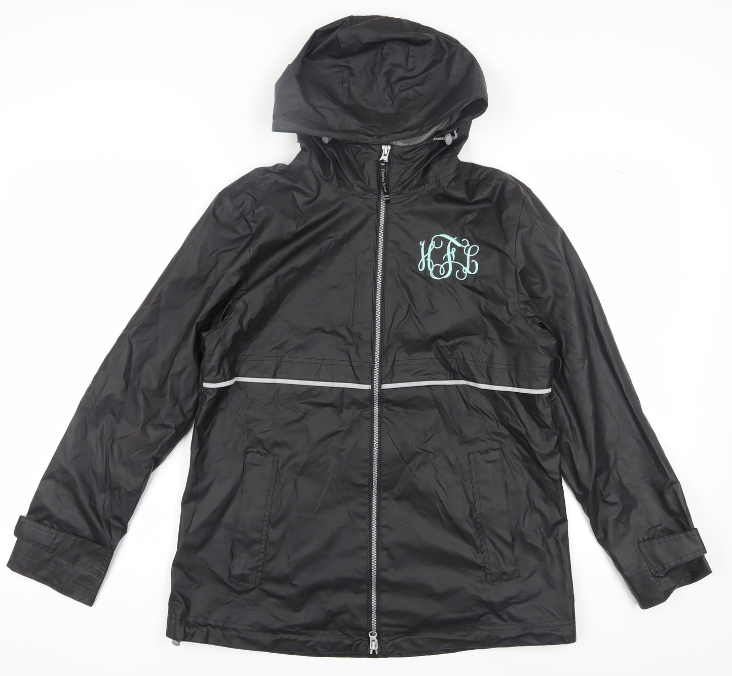 Charles River Unisex Black Rain Coat Jacket M