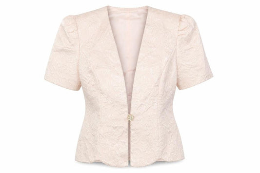 Karen Miller Women's Pink Paisley Suit Jacket, Size 12