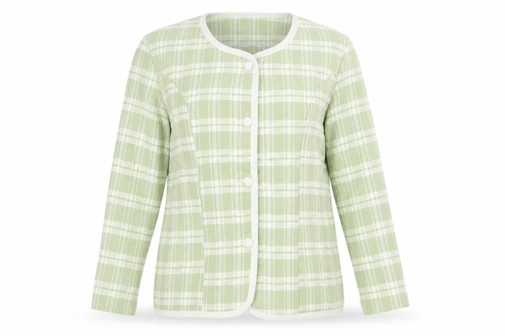 Allen Samo Women's Green Plaid Blazer Size 16