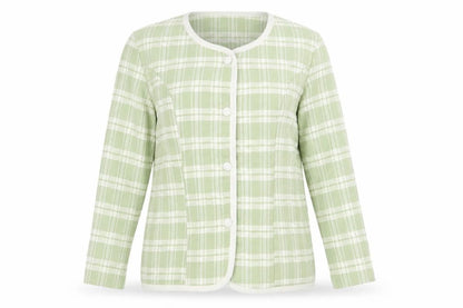 Allen Samo Women's Green Plaid Blazer Size 16