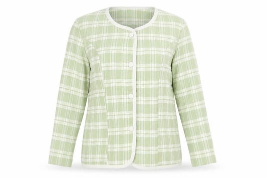 Allen Samo Women's Green Plaid Blazer Size 16