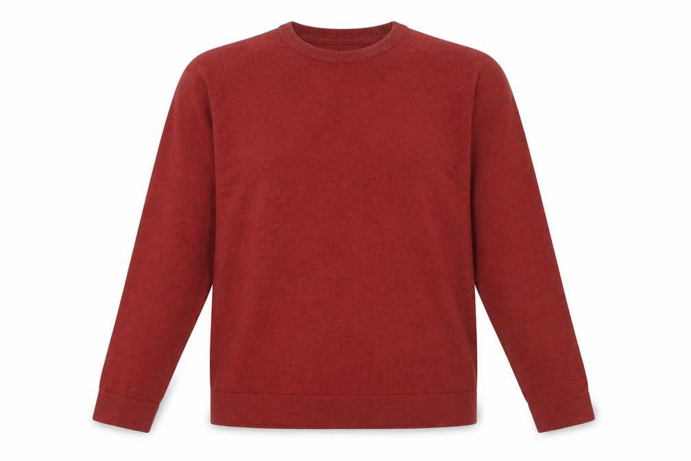 L.L. Bean Men's Red Pullover Jumper, Size L, Crew Neck