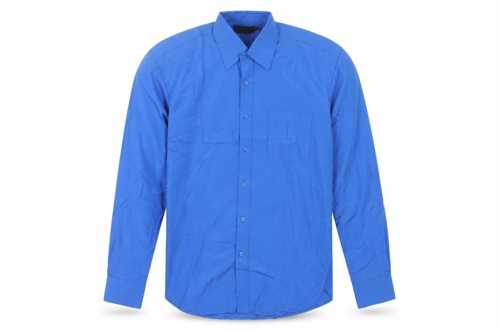 Vittorino Men's Blue Regular Fit Long Sleeve Shirt