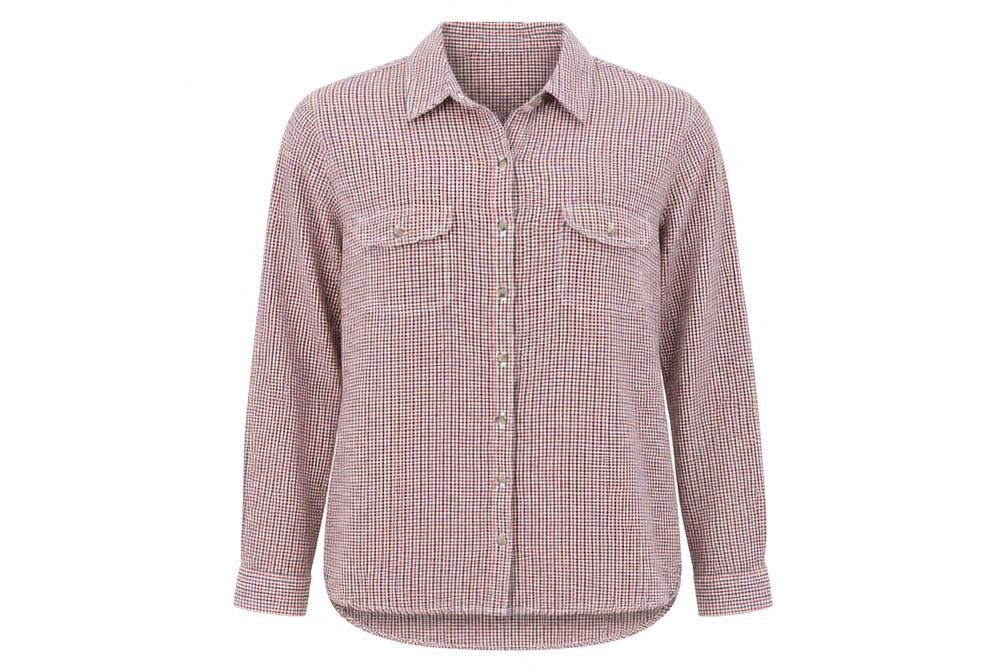St. John's Bay Women's Red Check Button-Up Shirt, L