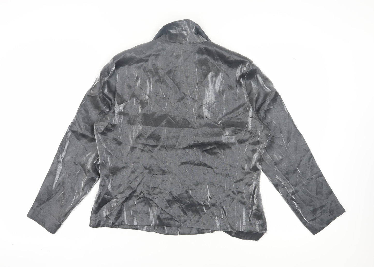 Nygard Women's Grey Satin Blouse Size 14