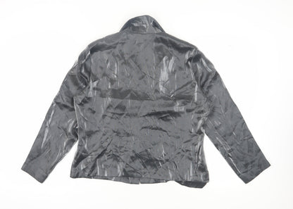 Nygard Women's Grey Satin Blouse Size 14