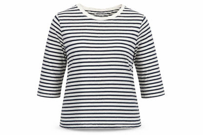 St Womens Bernard Blue Striped T-Shirt, L, , Classic Style