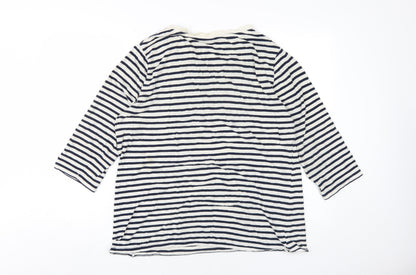 St Womens Bernard Blue Striped T-Shirt, L, , Classic Style