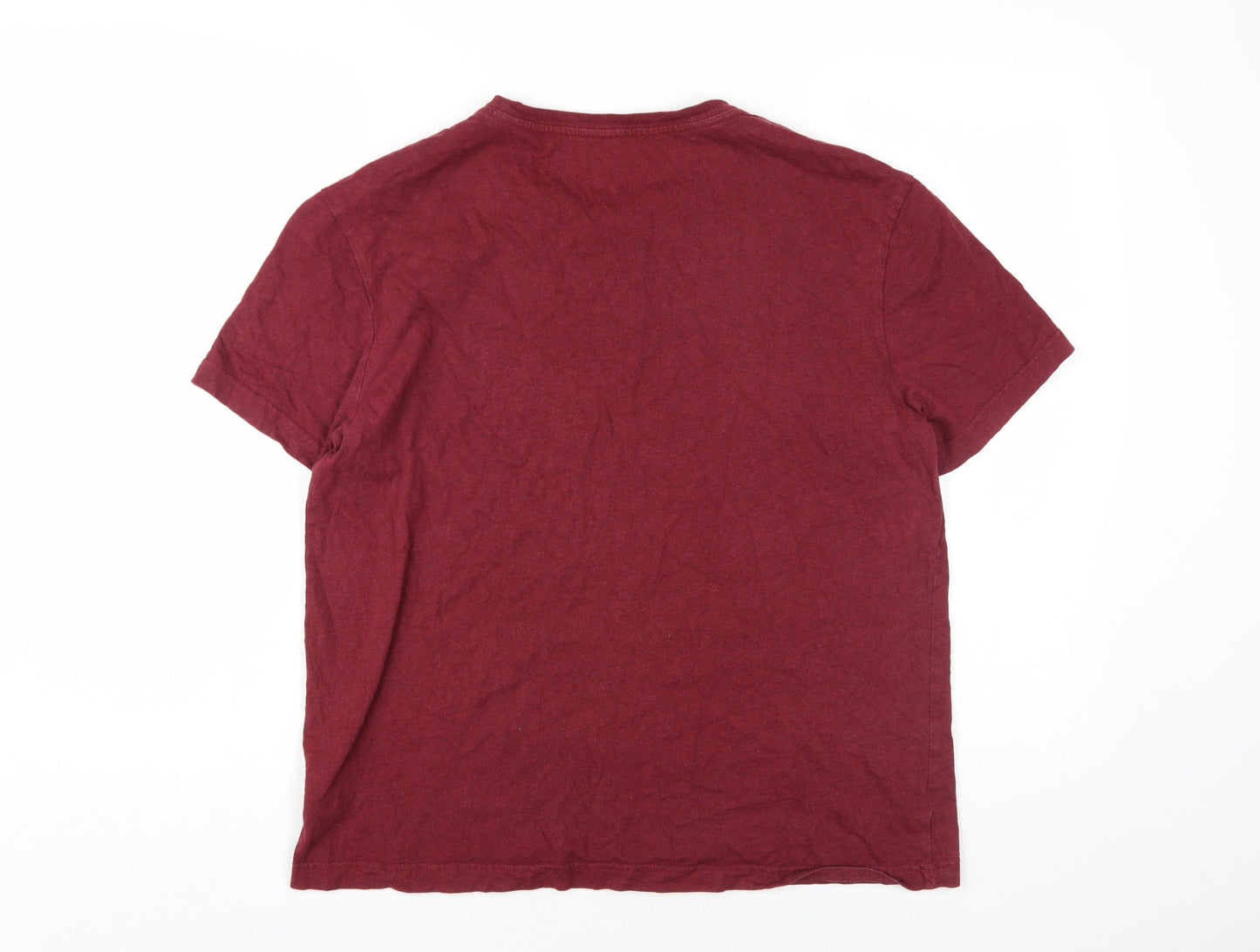 H&M Men's Red Graphic Print T-Shirt, M, Regular Fit