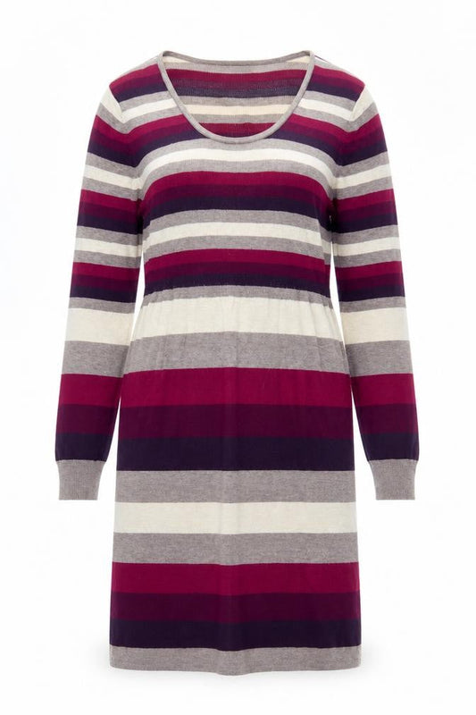 M&Co Women’s Multicoloured Striped Shift Dress L