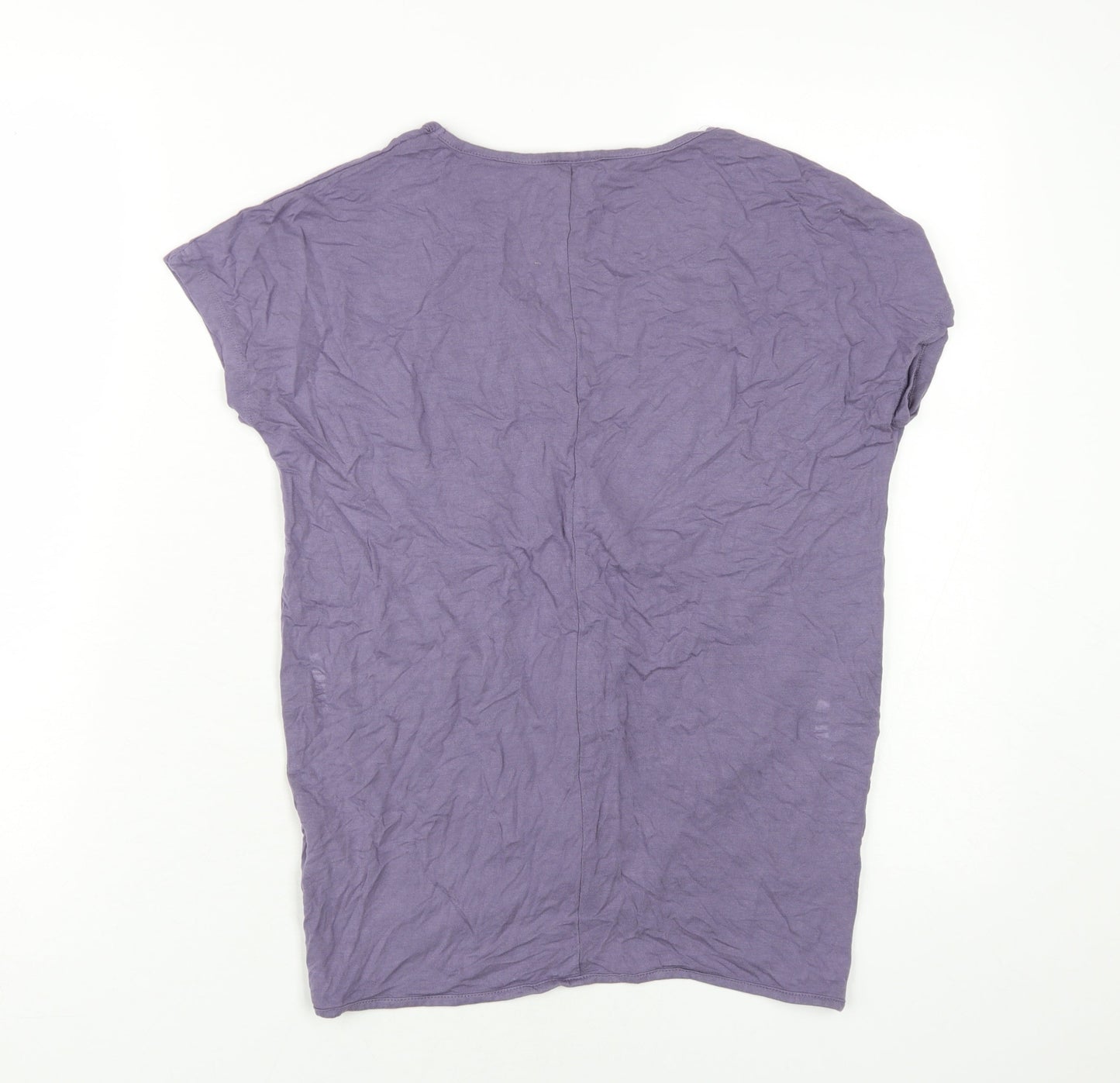 Body Flirt Women's Purple XS V-Neck Basic T-Shirt