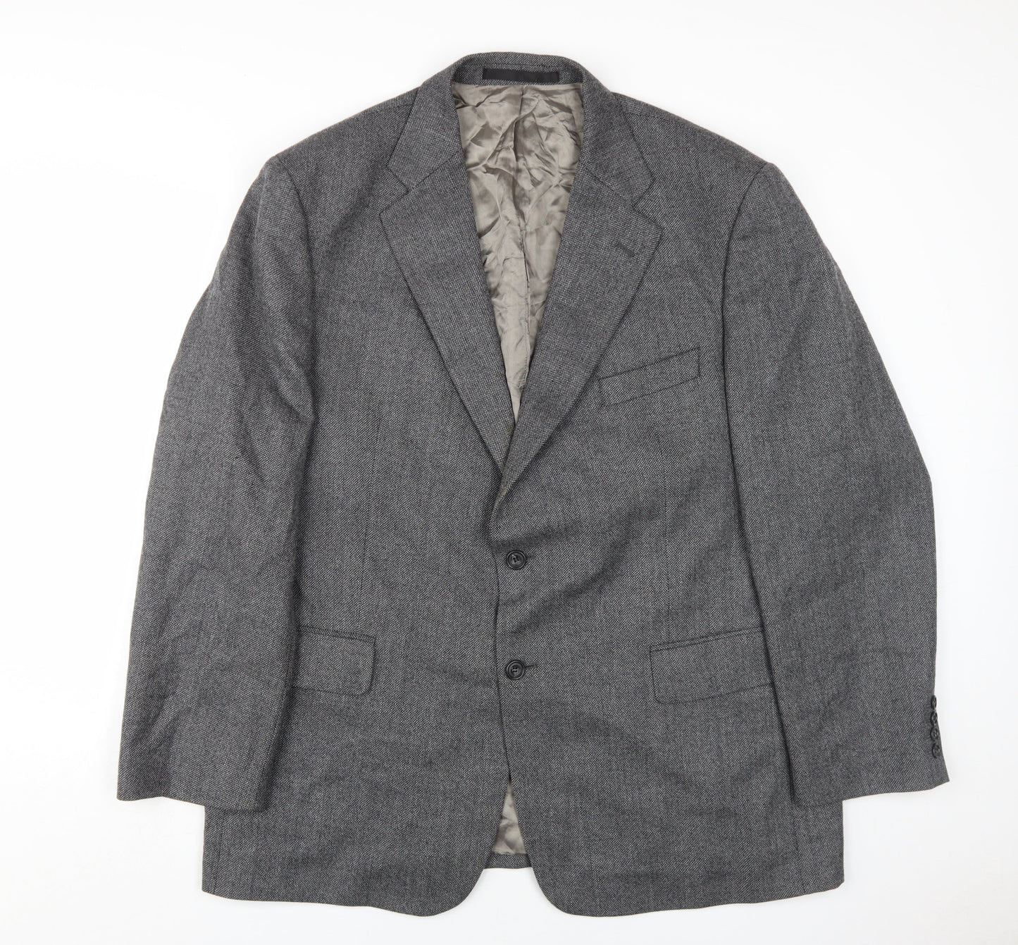 Marks and Spencer Grey Wool Blazer, Men's 46R