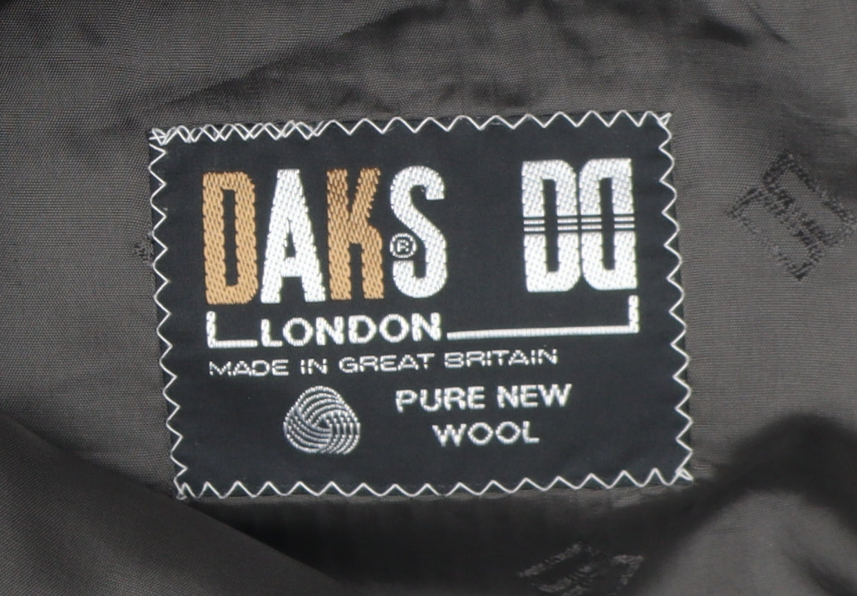 DAKS Men's Grey Wool Blazer 42S Classic