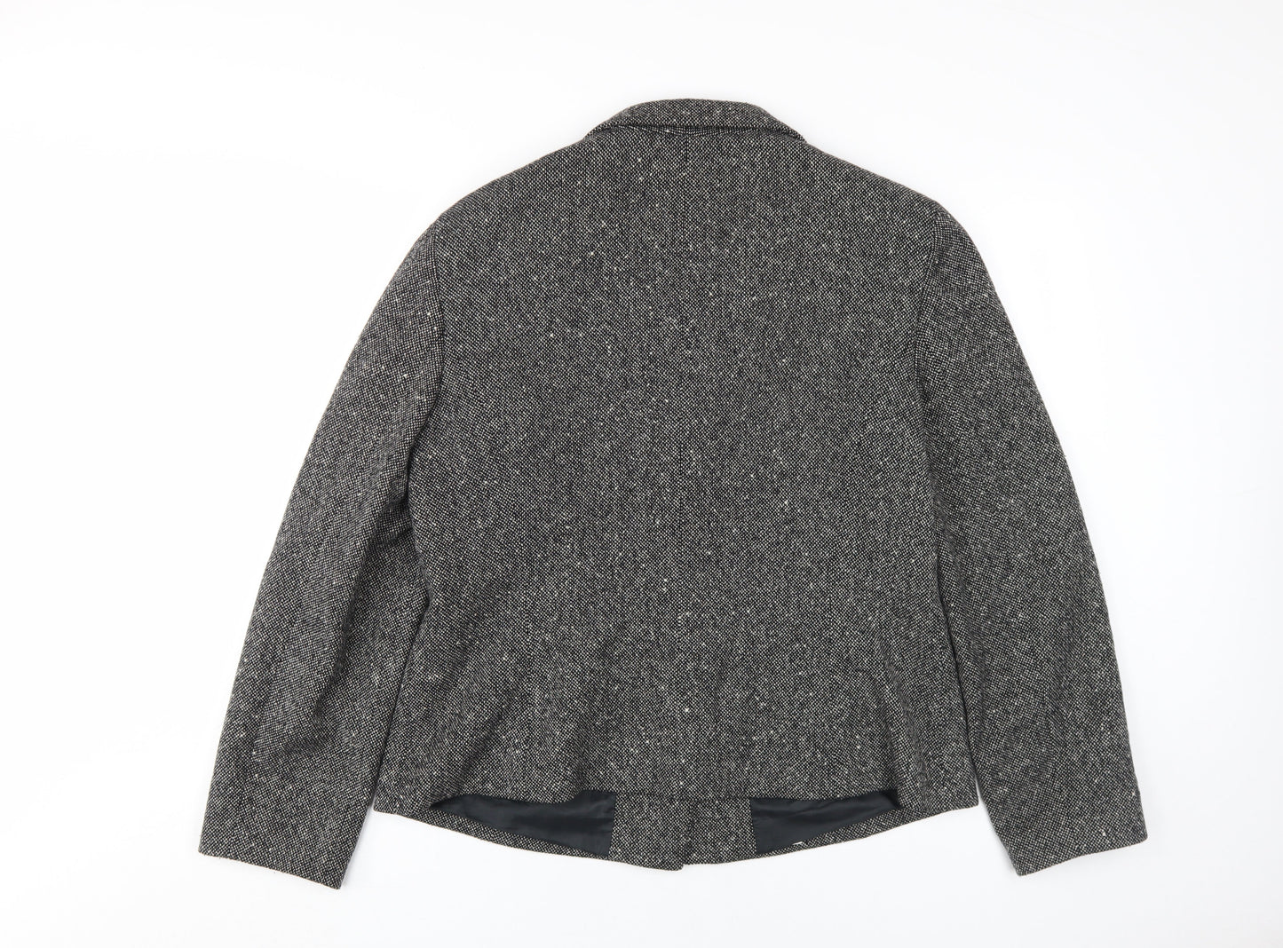 Episode Women's Grey Blazer, Size 16, Classic Herringbone