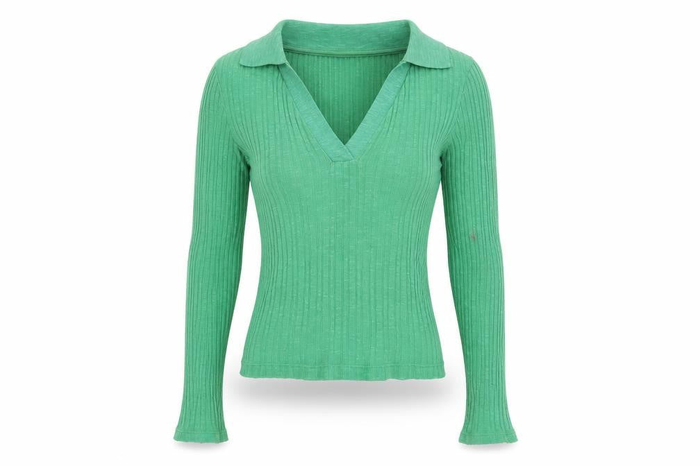 Urban Outfitters Women's Green Collared Pullover Jumper Size 12