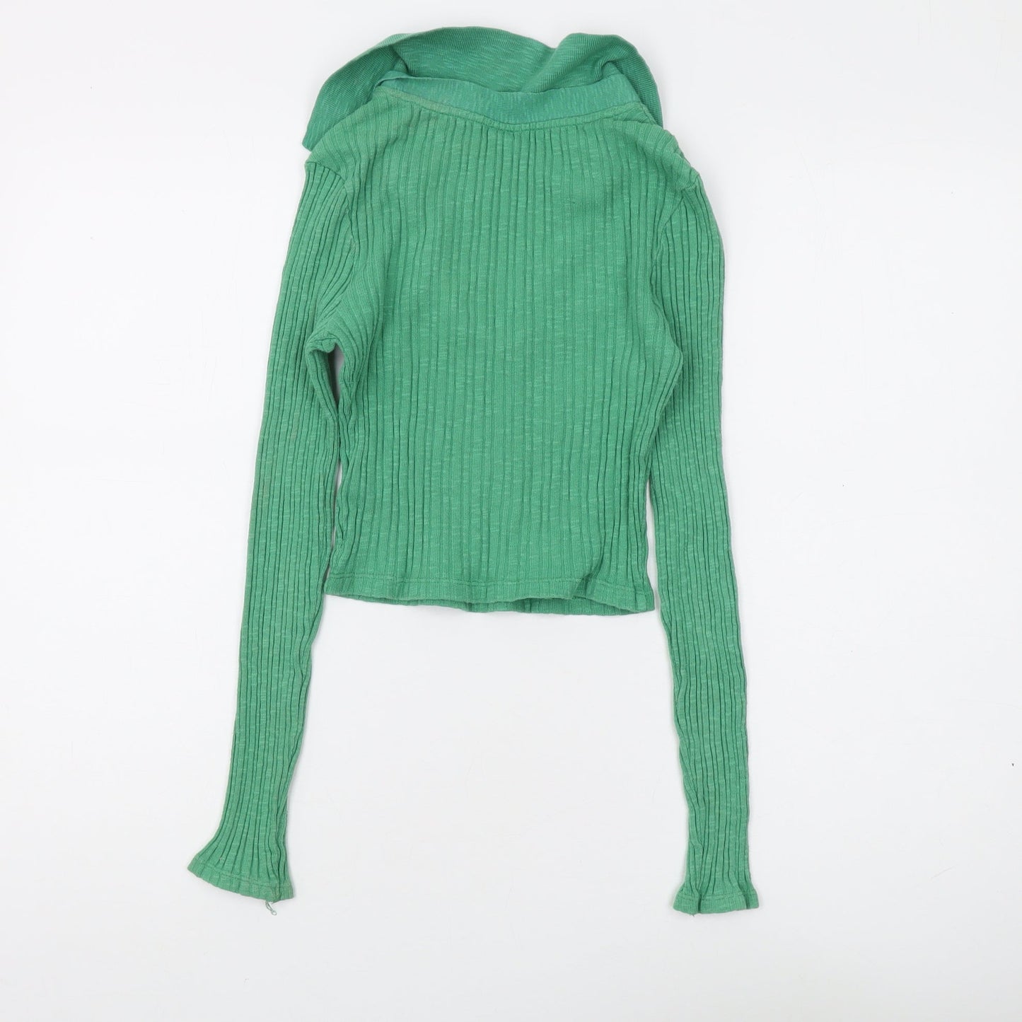 Urban Outfitters Women's Green Collared Pullover Jumper Size 12