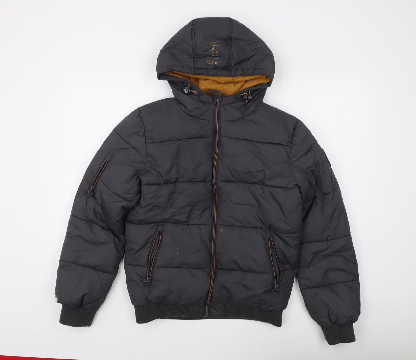 Ripstop Unisex Black Puffer Jacket XL Winter Casual