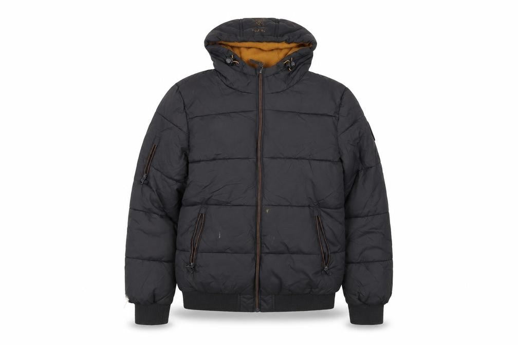 Ripstop Unisex Black Puffer Jacket XL Winter Casual