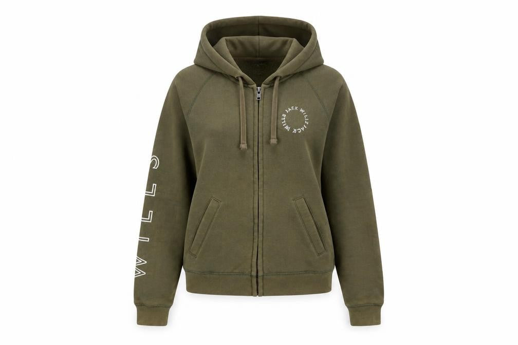 Jack Wills Women’s Green Full Zip Hoodie Size 6
