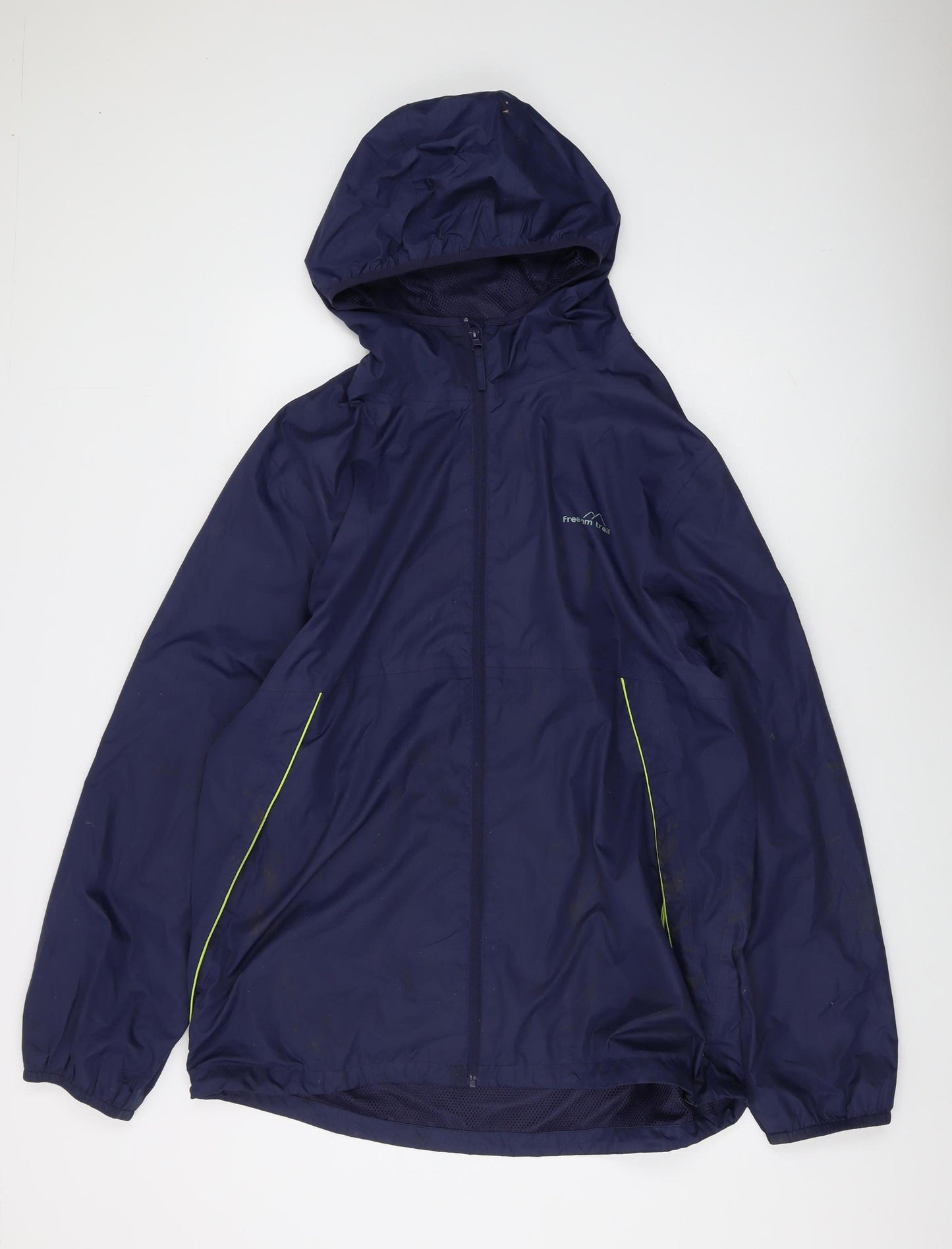 Freedom Trail Men's Blue Hooded Windbreaker 2XL