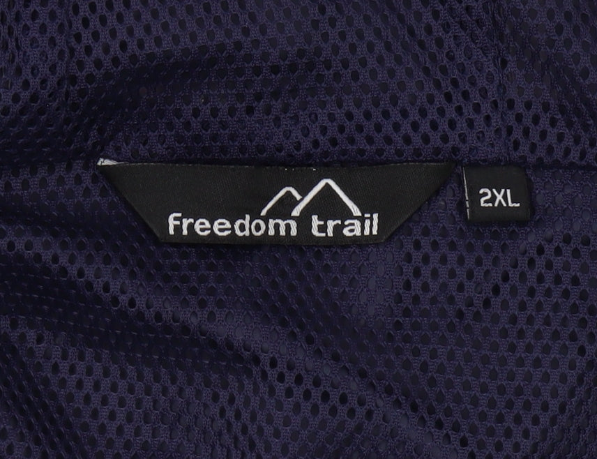Freedom Trail Men's Blue Hooded Windbreaker 2XL