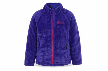 Front view of The Edge boys’ purple full zip sweatshirt, size 5-6, years