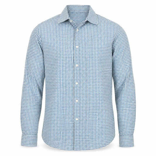 Paul Smith Men's Blue Check Button-Up Shirt, Size 15