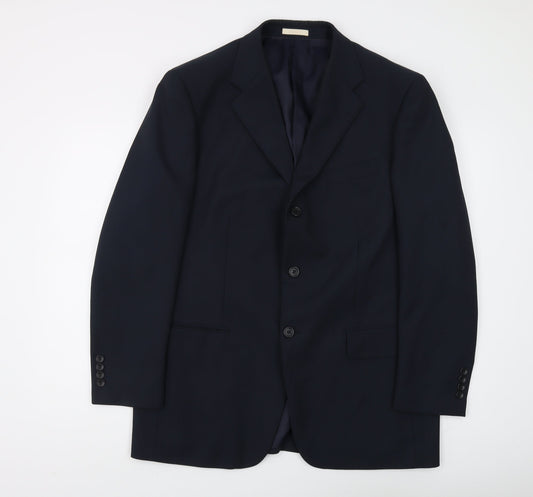 Greenwoods Men's Blue Blazer, 42R, Three-Button Classic