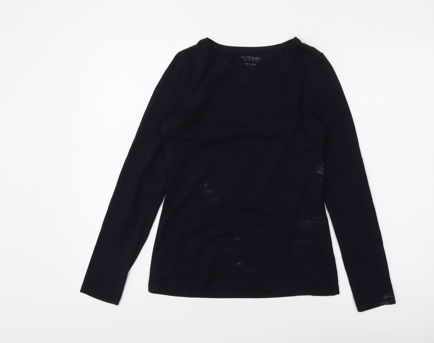 White Label Women's Black Long Sleeve Basic T-Shirt