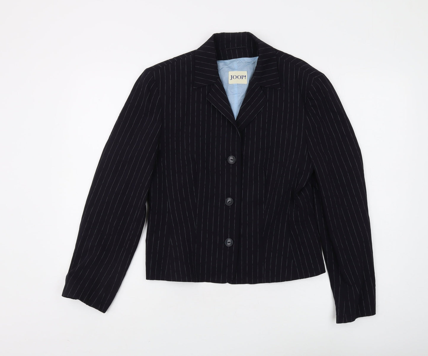 Joop! Women's Black Pinstripe Wool Suit Jacket Size 10