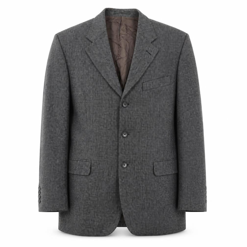 Lino Vierra Men's Grey 50 Single-Breasted Blazer